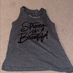 Athletic top “strong is beautiful”